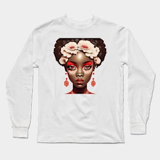 [AI Art] Carnation Coronation, Bauhaus Art Style Long Sleeve T-Shirt